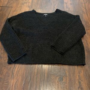 Express Cropped Black Sweater - Size Large